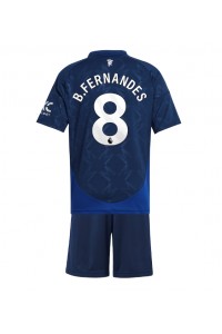 Manchester United Bruno Fernandes #8 Babytruitje Uit tenue Kind 2024-25 Korte Mouw (+ Korte broeken)